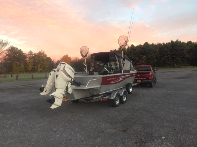 West Shore Charters - Fishing - Lake Champlain - Peru, Plattsburgh New York - salmon, lake trout, brown trout, steelhead, northern pike, muskie, large and smallmouth bass, walleye, perch